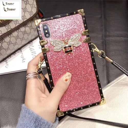 Luxury Rhinestone Phone Case for Apple iPhone 6 6S 7 8 Plus 11 Pro X XS XR XS MAX Case Glitter Crystal Diamond Cover Coque Funda