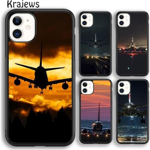 Krajews airplane Travel Flying Phone Case Cover For iPhone 5s 6s 7 8 plus X XS XR 11 12 pro max Samsung Galaxy S7 S8 S9 S10 Plus