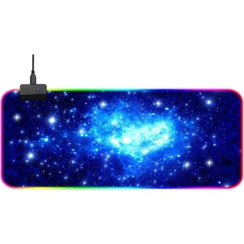 RGB Luminous Mouse Pad 800X300X4MM Keyboard Pad Symphony Gloss 7 LED Mode Adjustable Mouse Pad
