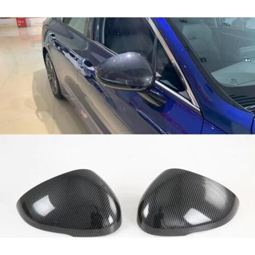 For KIA Optima K5 2020 2021 Carbon Fiber ABS Chrome Car Side Door Rearview Mirror Cover Trim Moldings Car Styling
