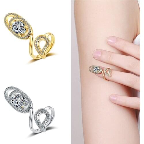 Exquisite Zircon Gold Flower Leaf Ring For Women Jewelry Trendy 925 Sterling Silver Rings Female Accessories Nail Ring For Girls