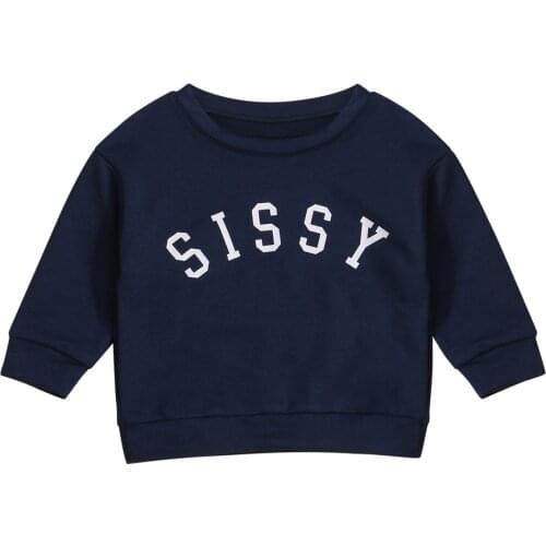 2021 1-6Y KId Baby Boy Casual Sweatshirt Sring Autumn New Letter Print O Neck Long Sleeve Top Pullovers Toddler Cotton Clothes