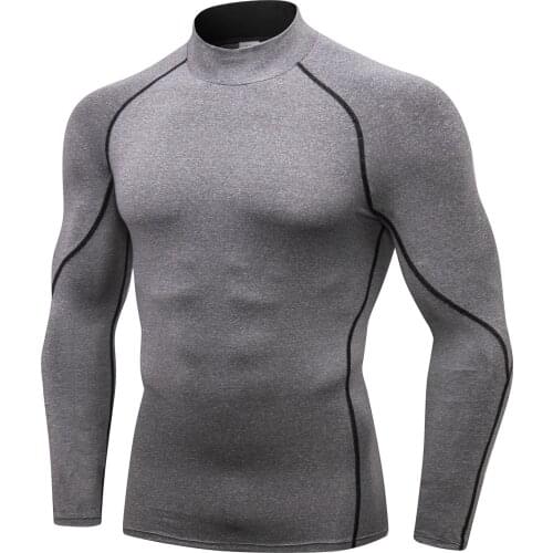 Mens Compression T Shirts Long Sleeve Running Shirt Quick Dry Male Gym Sportswear Base Layer Workout Summer Tshirts New Arrival