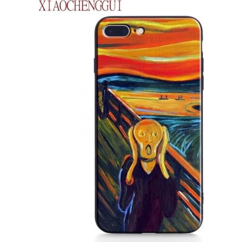 The Scream Skrik Painting Art Soft Silicone Phone Case Cover For IPhone 11 12 pro mini x xs max xr 5 5s SE 6 6s 7 8 Plus