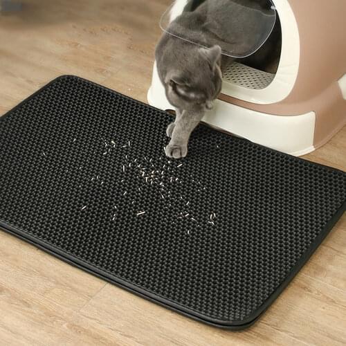 Non-slip Cat Litter Mat EVA Double-Layer Pet Cat Litter Trapper Mats With Waterproof Litter Pet Kattenmand Mat Cat Layer Bottom