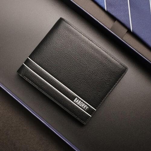 New Fashion High Quality PU Leather Top 2019 Vintage Luxury Wallet Short Slim Male Purses Money Clip Credit Card Dollar Price