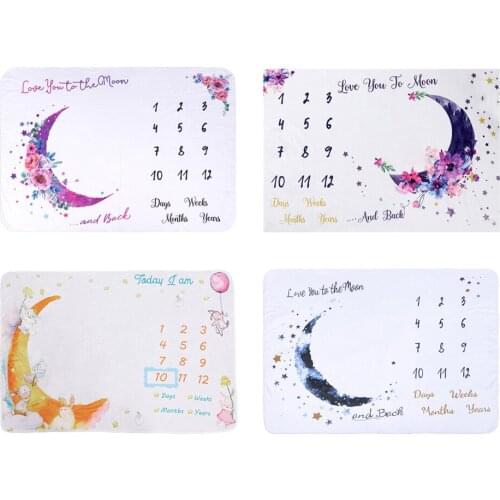 Large Infant Baby Milestone Blanket Monthly Moon Photography Photo Prop Gift Monthly Milestone Blanket Baby Bboy Girl Blanket