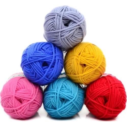 Wholesale milk cotton yarn baby wool yarn for knitting children hand knitted yarn knit blanket crocket yarn 1000g/lot mix color