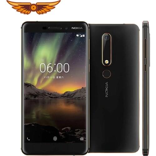 Original Nokia 6.1 Octa-core 5.5 Inches 3GB RAM 32GB ROM 16MP 1080P LTE 4G Single SIM Fingerprint Unlocked Android Cellphone