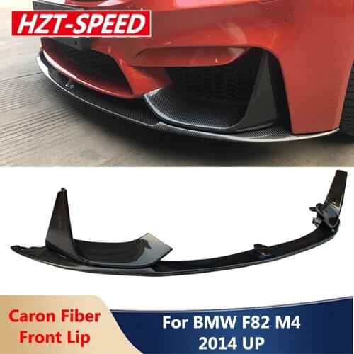 MP Style Real Carbon Fiber Front Lip Car Bumper Lip Spoiler Front Shovel Car Body Modification Part For BMW F82 M4 2014 UP