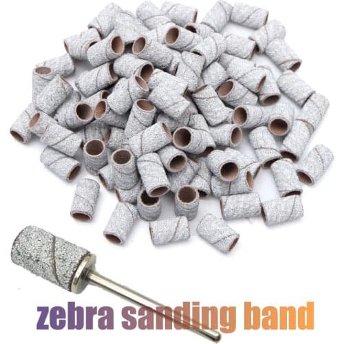 150# Professional Sanding Band with Mandrel For Manicure Pedicure Salon Tools Bit nail Manicure GRIT FILE SAND