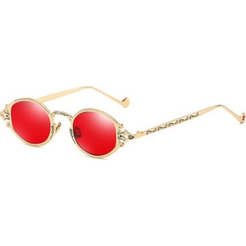 Retro Rock Women Punk Shades Hip Hop Oval Glasses Steampunk Sunglasses Men Vintage