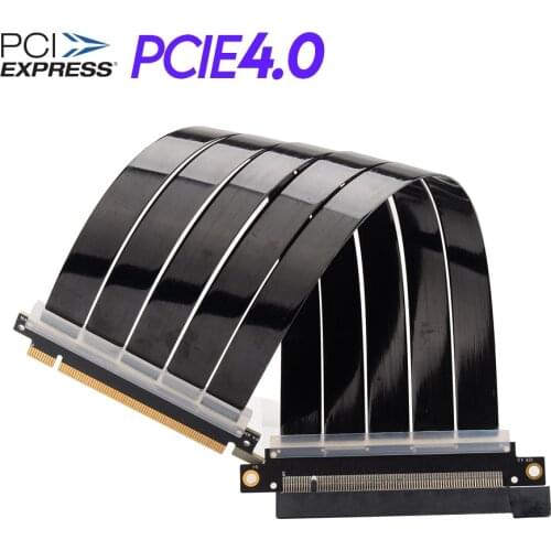 PC Graphics Card PCIE 4.0 16x Extension Cable Flexible Full Speed Extension Cable For GPU RTX3060 3070 3080 3090 RX 5700 Xt