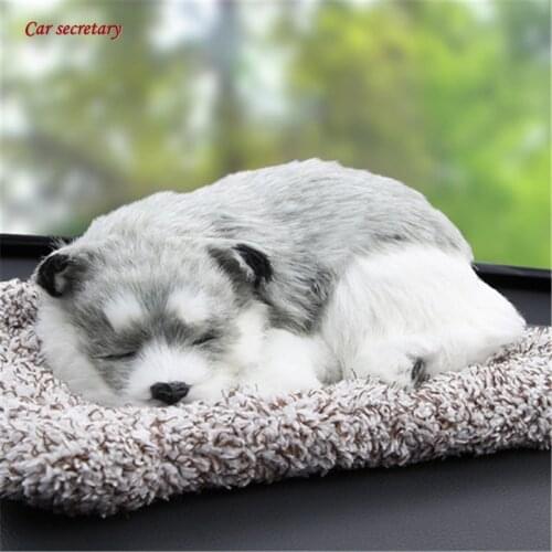 Car Ornament Cute simulation puppy and kitten Toys Purifying air Auto Accessory Interior Decor Car Dashboard Toys Gifts