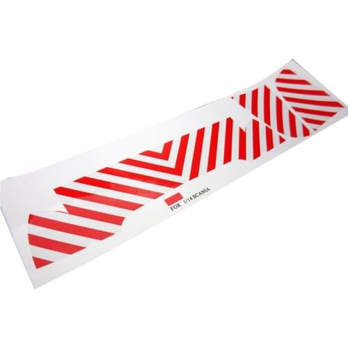 Overall Waterproof Sticker for Front Chin Warning Strip for 1/14 Tamiya RC Truck Trailer Tipper Scania 470 620 730 Car Diy Parts