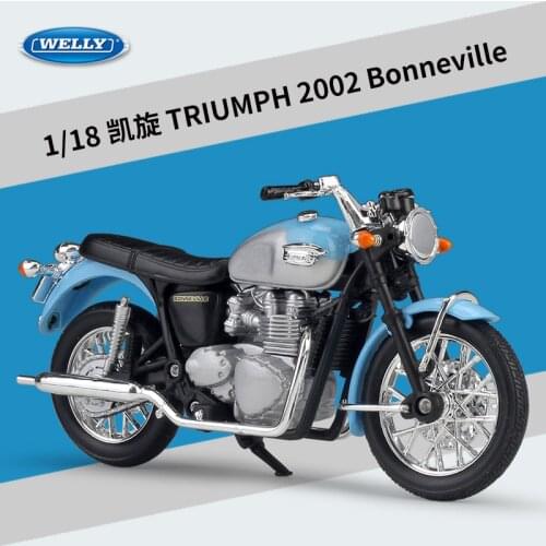 WELLY 1:18 TRIUMPH 2002 Bonneville Motorcycle metal model Toys For Children Birthday Gift Toys Collection
