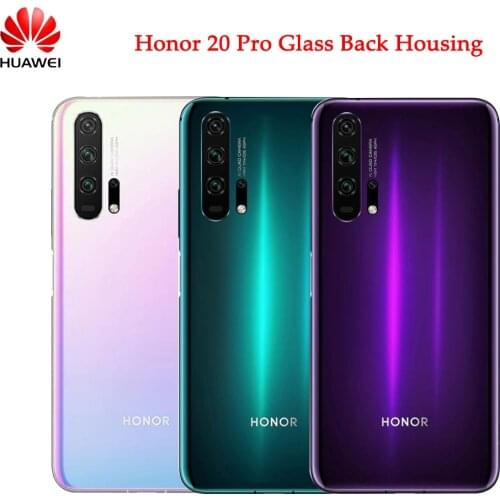 Back Glass Cover For Huawei Honor 20 Pro Battery Cover Rear Door Housing Case Back Panel Repair Parts For Honor20 Pro Cover Case