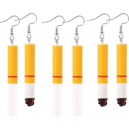 Punk exaggeration Earrings wholesale Cigarette butts earrings restoring ancient ways contracted girl earring for women