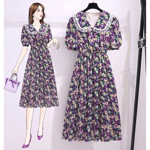 Vestidos De Fiesta Plus Size Beach Dress Summer 2021 New Short Sleeve Boho Colorful Floral Print O-Neck Elgant Party Midi Dress