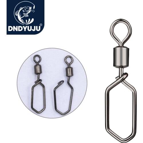 DNDYUJU 100pcs Lure Accessories Fishing Barrel Swivel Safety Snaps Hook Connector Snap Hooked Snap Pin Stainless Steel