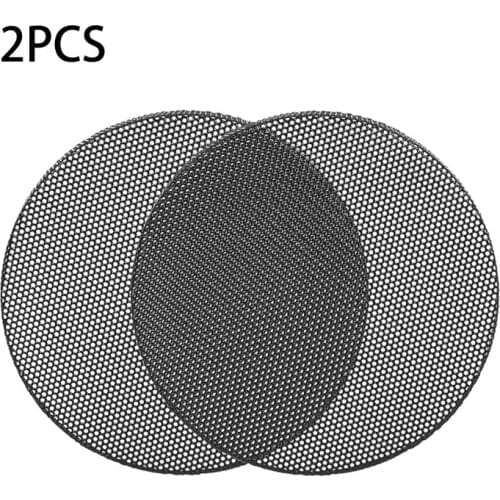 2Pcs Speaker Conversion Net Cover Car Audio- Decorative Circle Metal Mesh Grille Q81F
