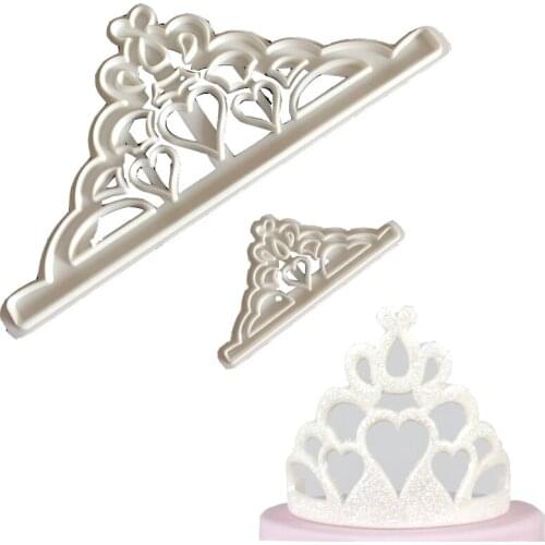 2pcs/set Crown Shape Fondant Cake Cookie Cutter Mold DIY Kitchen Baking Cake Decorating Tools Sugarcraft
