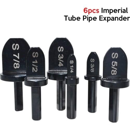 6pcs Imperial Tube Pipe Expander Support for Air Conditioner Conditioning Swaging Tool 7/8 3/4 5/8 1/2 3/8 1/4 Inch
