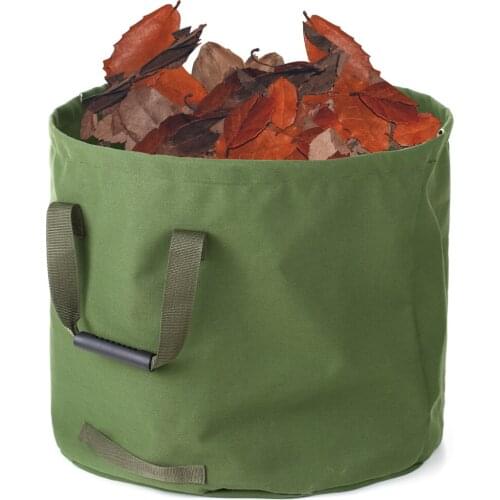 63 Gallons Garden Bag Canvas Reusable Gardening Tool Bag Water Resistant Garden Leaf Waste Bag Waste Sack Yard Garden Tool