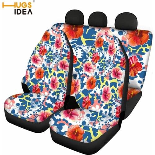 Car Accessories Front/Back Seat Cover Animal Print Floral Leopard Design Car Seat Protector Comfortable Seat Covers for Women