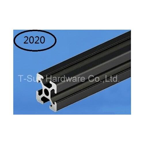 Black Aluminum Profile Aluminum Extrusion Profile 2020 20*20 commonly used in assembling device frame, table and display stand