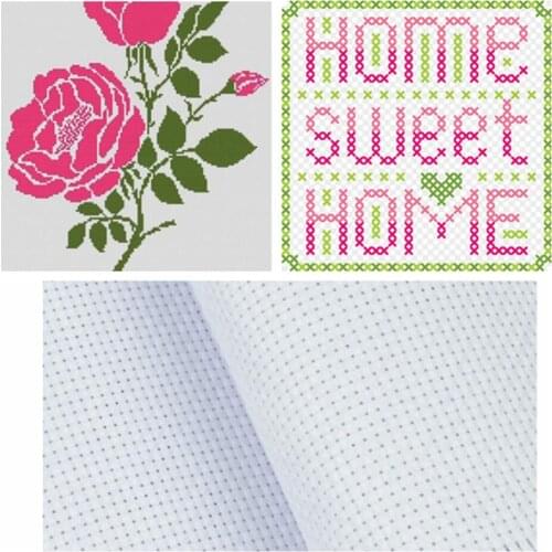 Pure Cotton Embroidery Aida Cloth Classic Cross Stitch Fabric DIY Craft 11/14CT