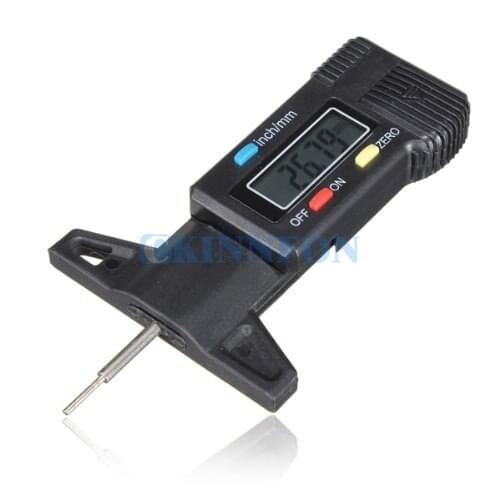 DHL 50PCS Tyre Tread Gauge - Digital Depth Gauge Caliper Tread Depth Gauge LCD (Color: Black)