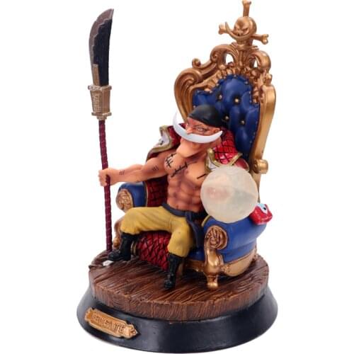 One Piece GK Action Figure Edward Newgate Anime Model Whitebeard With Throne Statue Figma Collection Toy Desktop Decoration