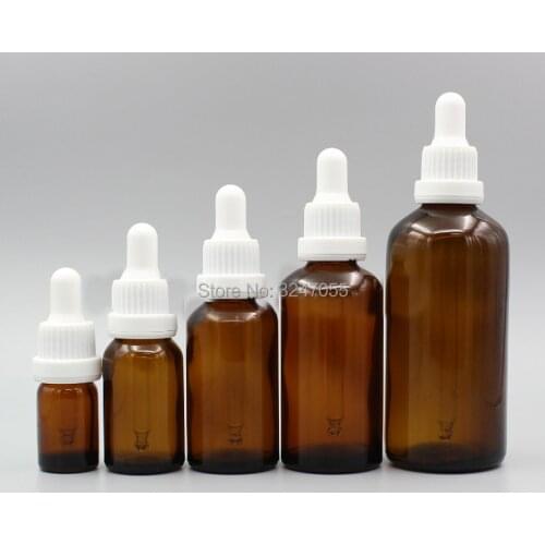 5/10/15/20/25/30/50/100ml Amber Glass Dropper Bottle,Cosmetic Essential Oil Package,Vial Essential Oil Container n Glass Pipette