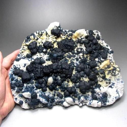 4040g Blue Fluorite on Milch/Smoky Quarz Point - crystals and stones healing Mineral specimen Home Decor feng shui decoration