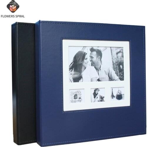 DIY Leather Photo Album 6-7 Inch 200 Large Capacity Photo Album Creative Gift Family Record Love Birthday Photo Self-Adhesive