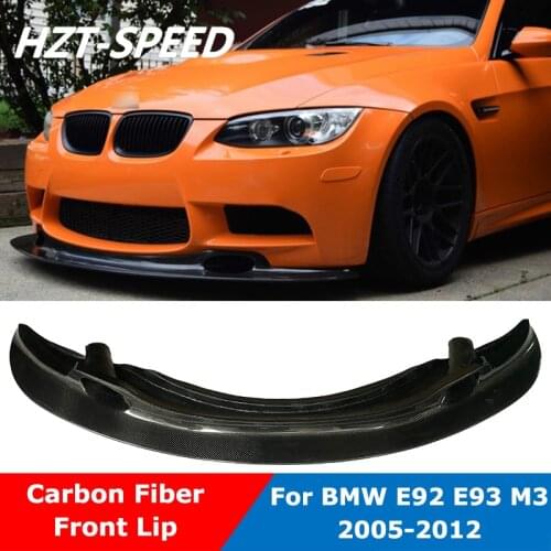 GT4 Style Carbon Fiber Front Bumper Shovel Chin Lip For BMW 3 Series E92 M3 Car Body Kit 2005-2012