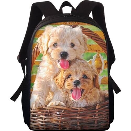 HYCOOL 2021 Childrens Backpack Cute Print Cartoon Little Dog Children School Bags For Boys Girls Toddler Kids Backpack Gifts