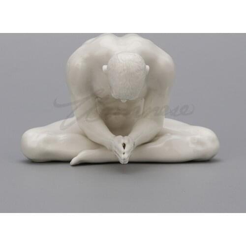 Modern Body Art Nude Male Masculinity Statue Ceramic Craft Europe Home Decor Creative Gift R5023