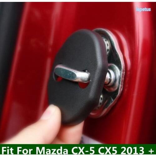 Lapetus Plastic Interior Door Lock Protection Cover Trim 4PCS Car Styling Accessories Fit For Mazda CX-5 CX5 2013 - 2021