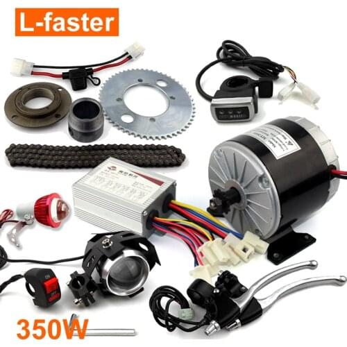 24V36V 350W Small Electric Motor Without Gearbox Scooter 25H Chain Drive With Chain wheel And Freewheel Upgrade Electric Bicycle