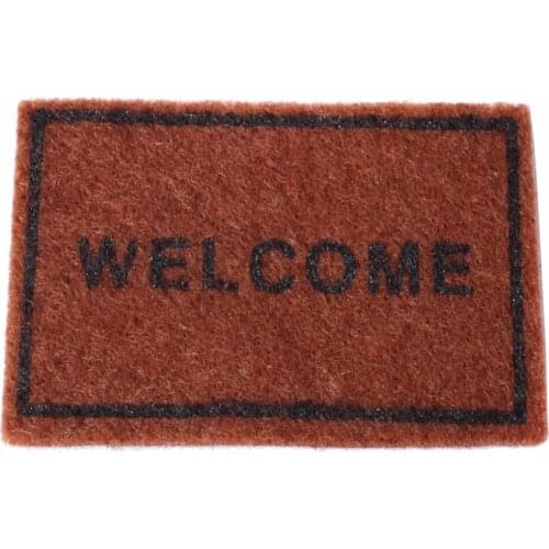 1/12 Scale Dollhouse Miniature Brown Floor Rug Cover Doll House Decor Classic Toys for Children Dolls Access Gift Furniture tOY