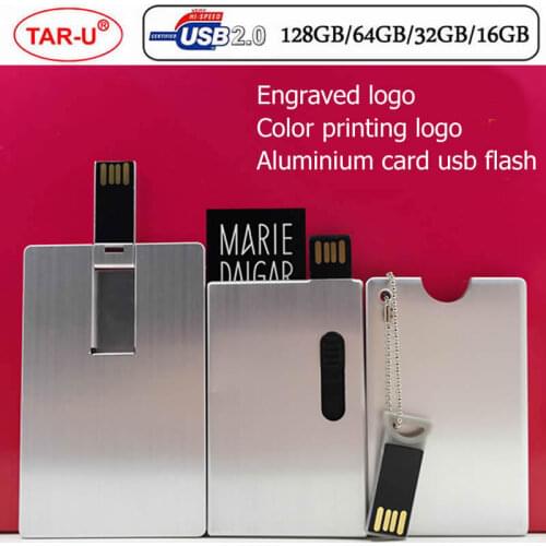 Free shippingCustomized metal credit card 32GB 16GB usb flash drive DIY Logo Business & holiday gift flash pen drive hot selling