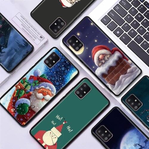 Soft Case For Samsung Galaxy A51 A21s A12 A71 A31 A52 A32 A02s A72 A41 A22 A11 A42 A01 A91 Cover Santa Claus Father Christmas