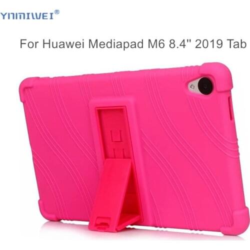 Soft Silicon Case for Huawei Mediapad M6 8.4 inch 2019 VRD-AL09 VRD-W09 Funda Cover Stand Holder For Huawei M6 8.4'' +Gift