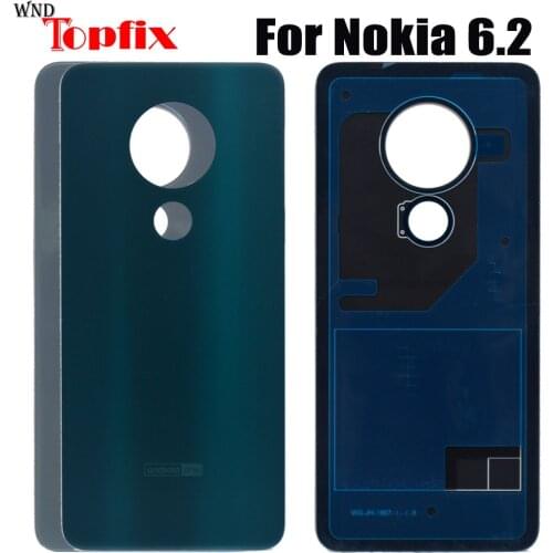 Original For Nokia 6.2 Battery Door Housing Back Glass Cover Case Rear panel Replacement For Nokia 6.2 Back Cover TA-1198