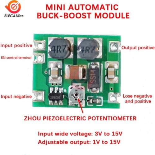 Mini DC 3V-15V Battery Voltage Regulator Module 3V 4.2V Lithium Battery Voltage Regulator Board 1.2V 1.5V 3.3V 5V 6V 9V 12V 15V