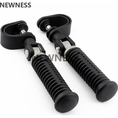1.25" 32mm Foot Pegs Highway Engine Guard Crash Bars Footrest Mount Clamp For Harley Road King Electra Glide Softail Motorcycle