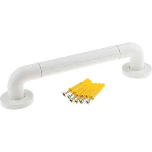 Bath Shower Grip Handle Bathroom Handgrip Grab Bar Safety Tub Support White