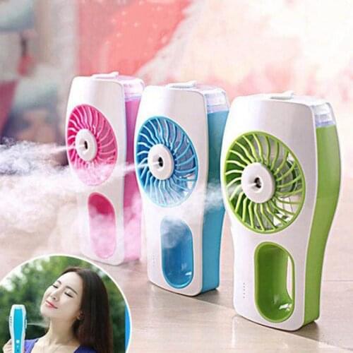 Handheld Misting Fan, Mini USB Rechargeable Battery Operated Misting Fan, Portable Personal Fan with Spray Bottle, Small Water S